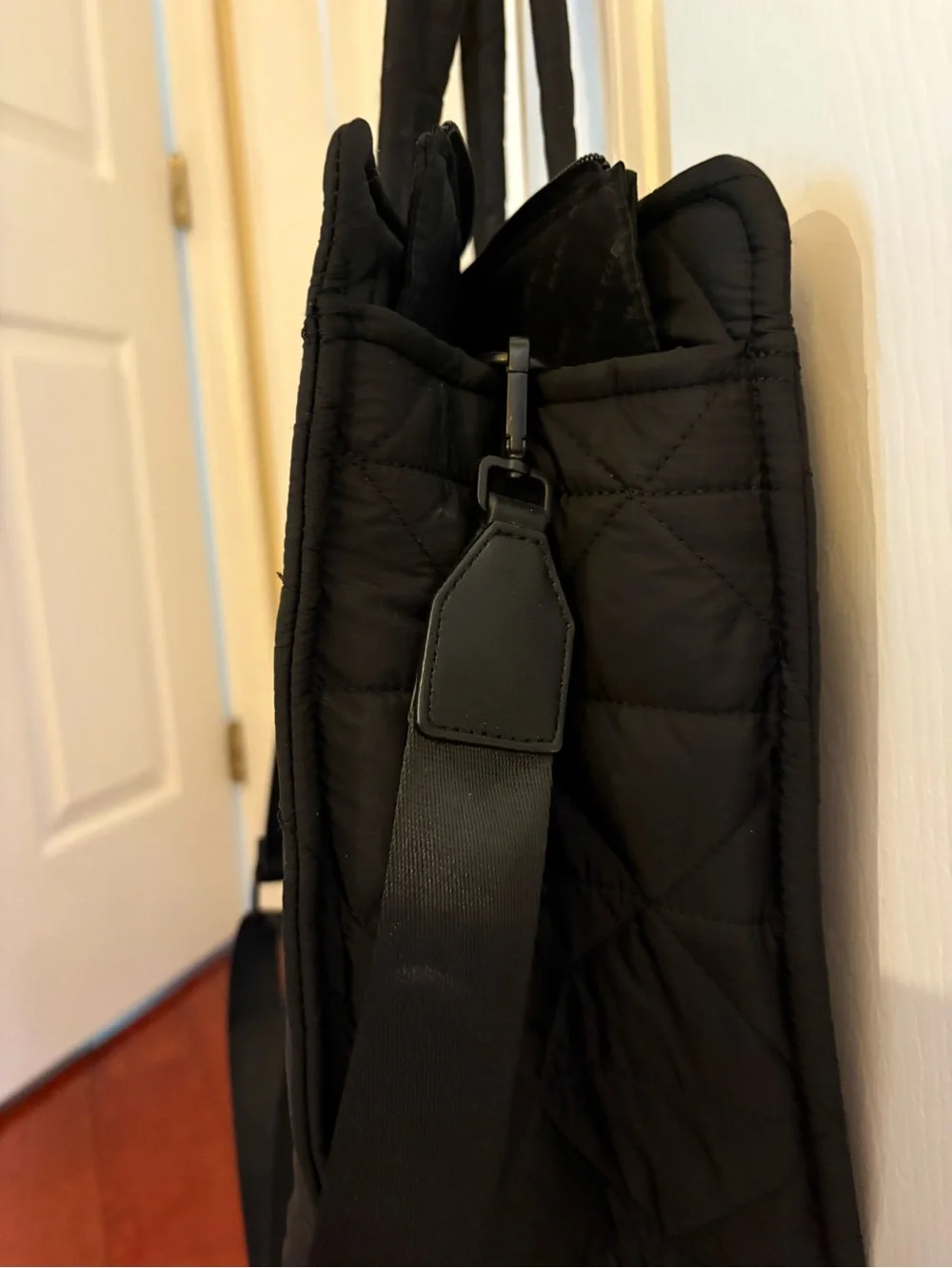 Marc New York Black Quilted Shoulder Tote